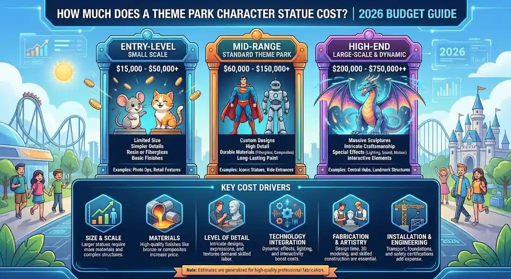 How Much Does a Theme Park Character Statue Cost? (2026 Budget Guide)