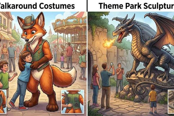 Walkaround Costumes vs Theme Park Sculptures: A Complete Guide