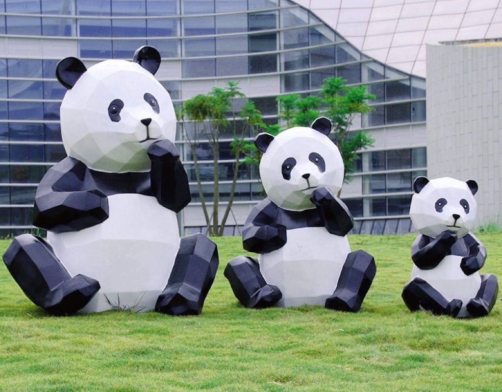 Giant Climbing Panda — Large-Scale FRP Wall-Mounted Sculpture for Zoo Entrance - 3