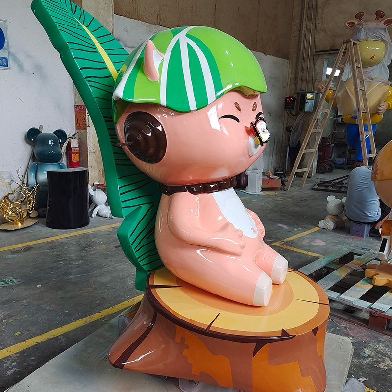 Playful Cartoon Animal IP Set — FRP Outdoor Sculpture Collection for Children’s Park - 2