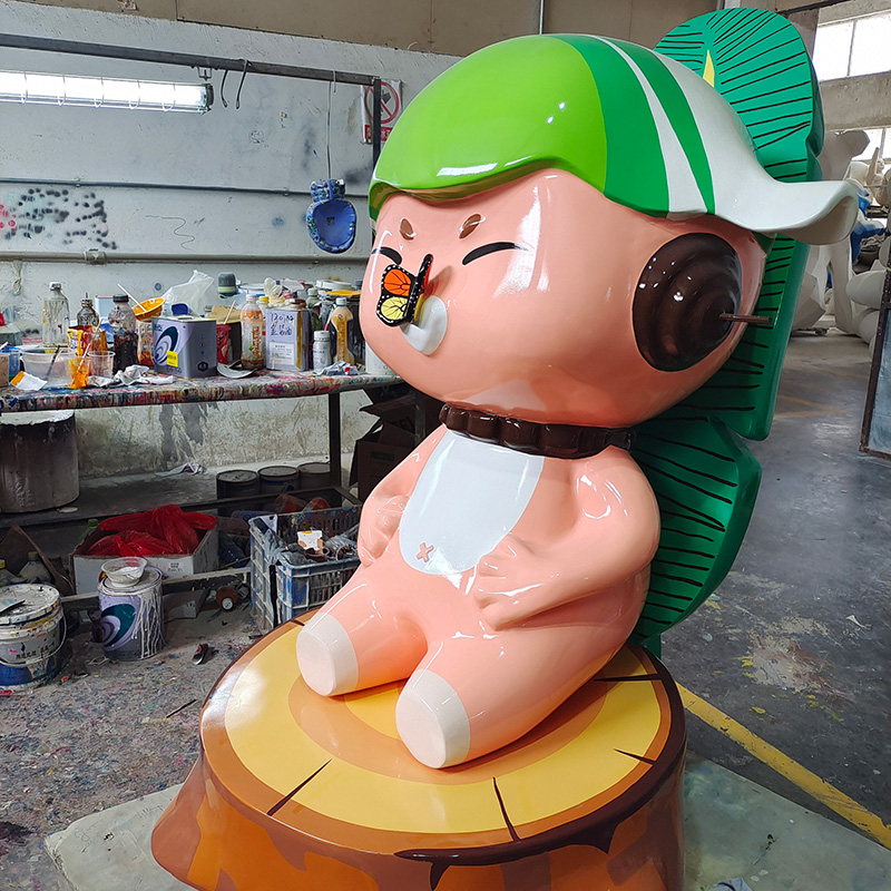 Playful Cartoon Animal IP Set — FRP Outdoor Sculpture Collection for Children’s Park - 3