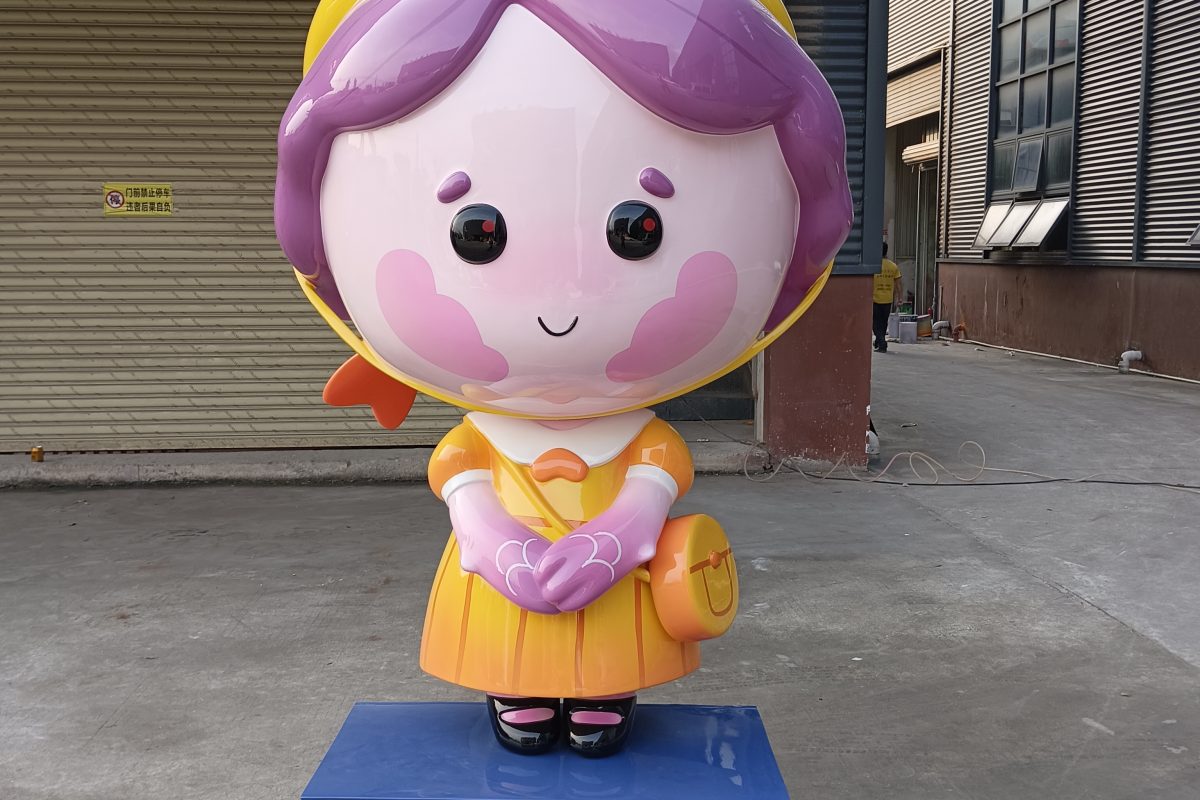 Adorable Ah Zhong Girl — Custom Charming FRP Girl Sculpture for Shopping Mall Displays - 1