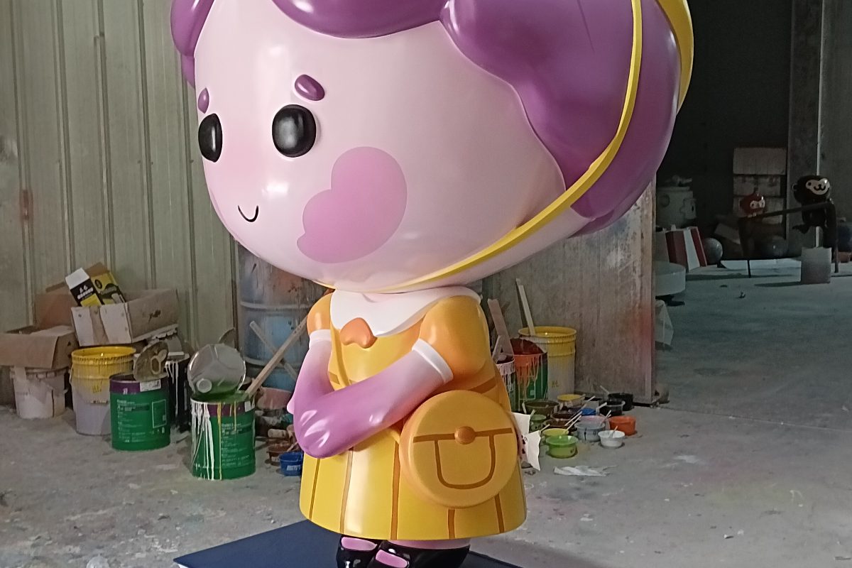 Adorable Ah Zhong Girl — Custom Charming FRP Girl Sculpture for Shopping Mall Displays - 3