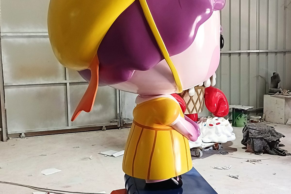 Adorable Ah Zhong Girl — Custom Charming FRP Girl Sculpture for Shopping Mall Displays - 5