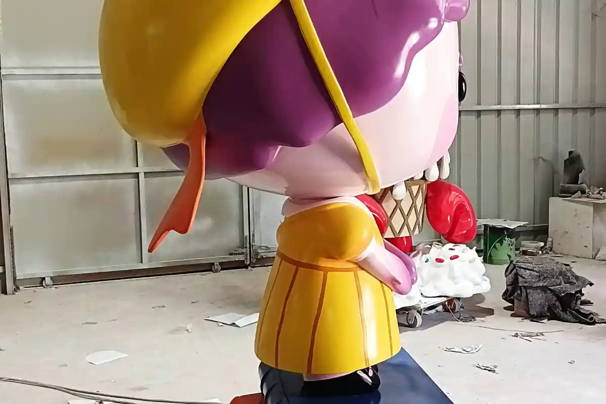Adorable Ah Zhong Girl — Custom Charming FRP Girl Sculpture for Shopping Mall Displays - 5