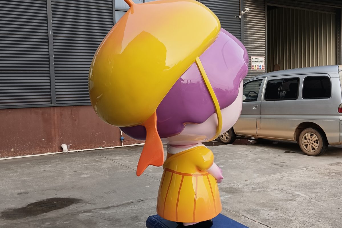 Adorable Ah Zhong Girl — Custom Charming FRP Girl Sculpture for Shopping Mall Displays - 6