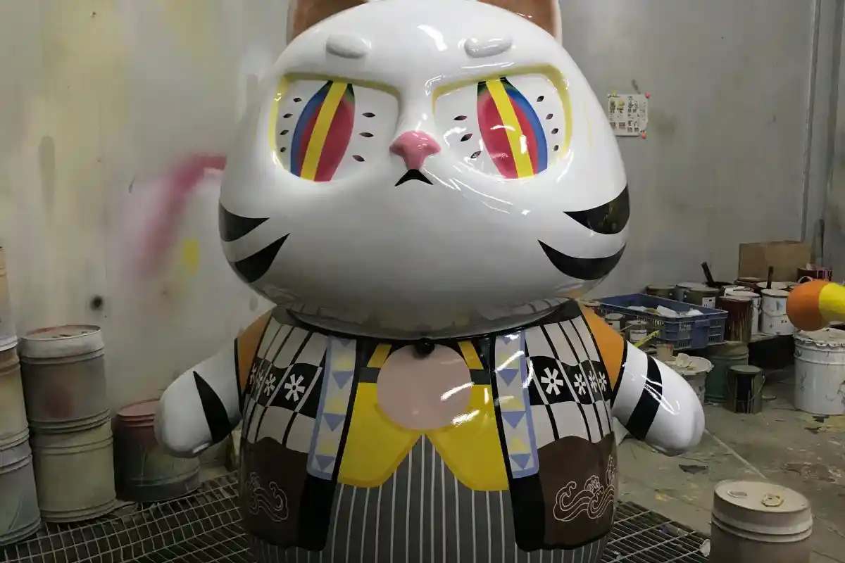 Cool Colorful Cat — Trendy FRP Cat Sculptures for Displays and Decor - 2