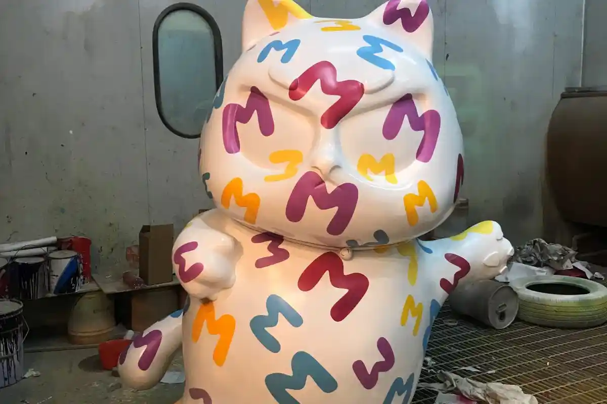 Cool Colorful Cat — Trendy FRP Cat Sculptures for Displays and Decor - 5