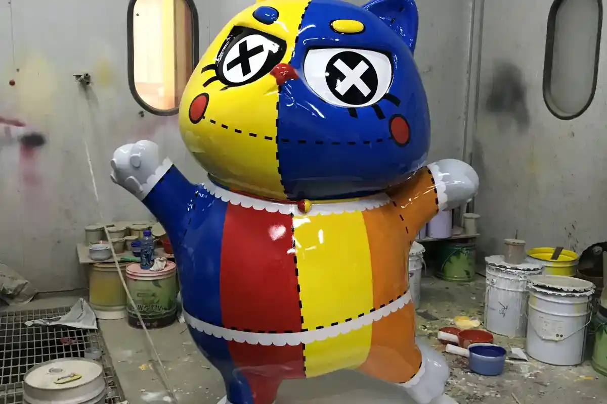Cool Colorful Cat — Trendy FRP Cat Sculptures for Displays and Decor - 6