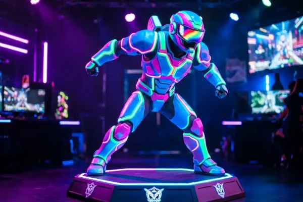 “Neon Racer” — FRP Gaming Esports Mascot IP Character Sculpture