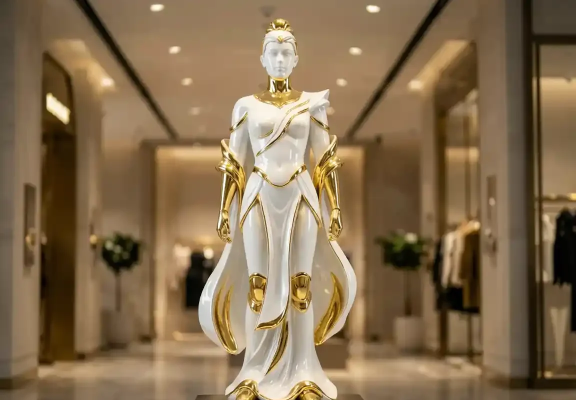 “Vogue Guardian” — FRP Brand Mascot for Retail Fashion Storefront - 3