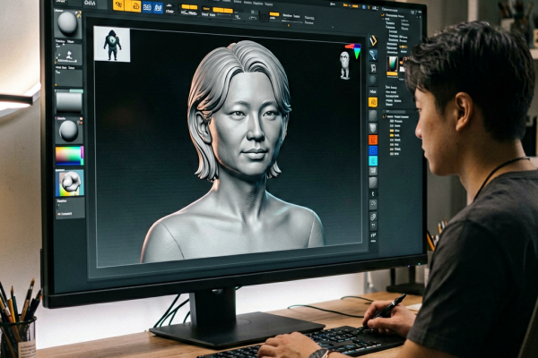 Sculpture Rendering & Visualization: Photorealistic Preview