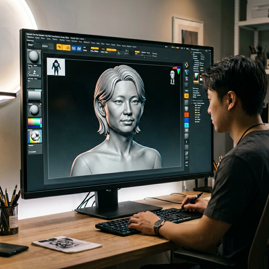 Sculpture Rendering & Visualization: Photorealistic Preview