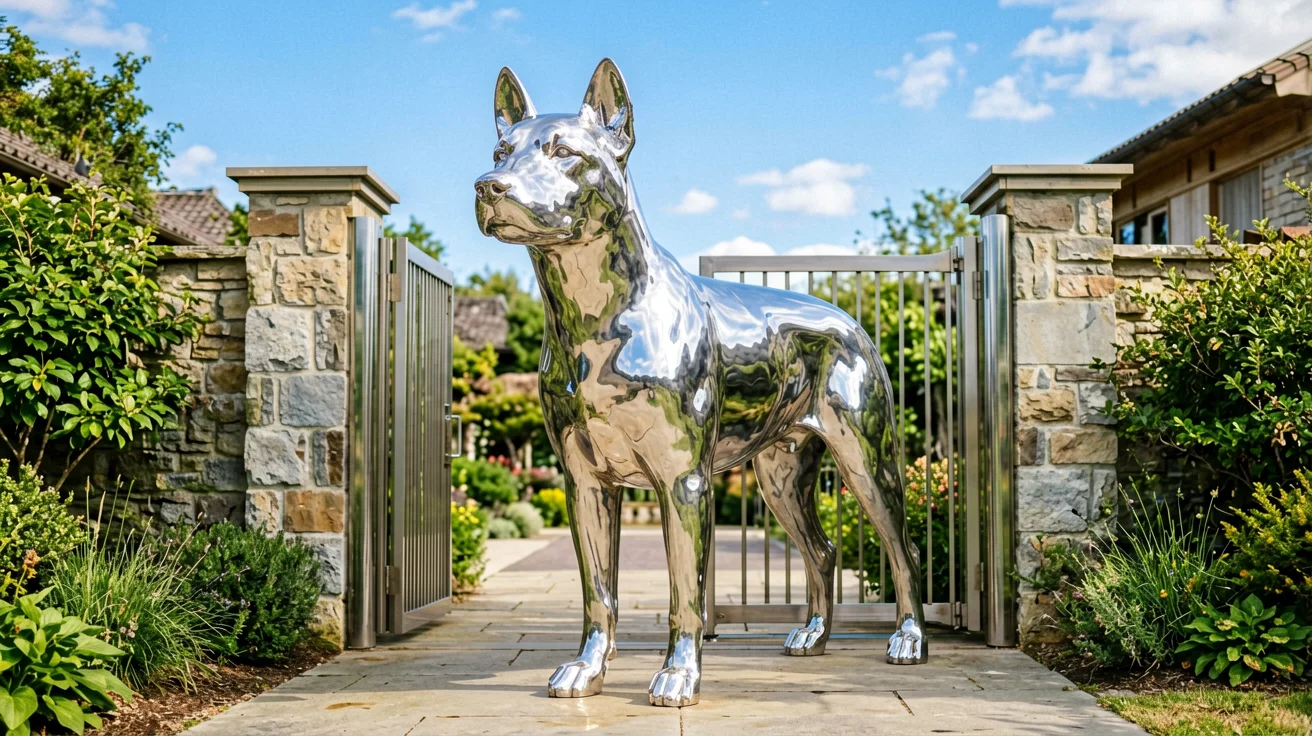 Large Outdoor Metal Sculptures: Dog, Butterfly, Cow & Frog Ideas