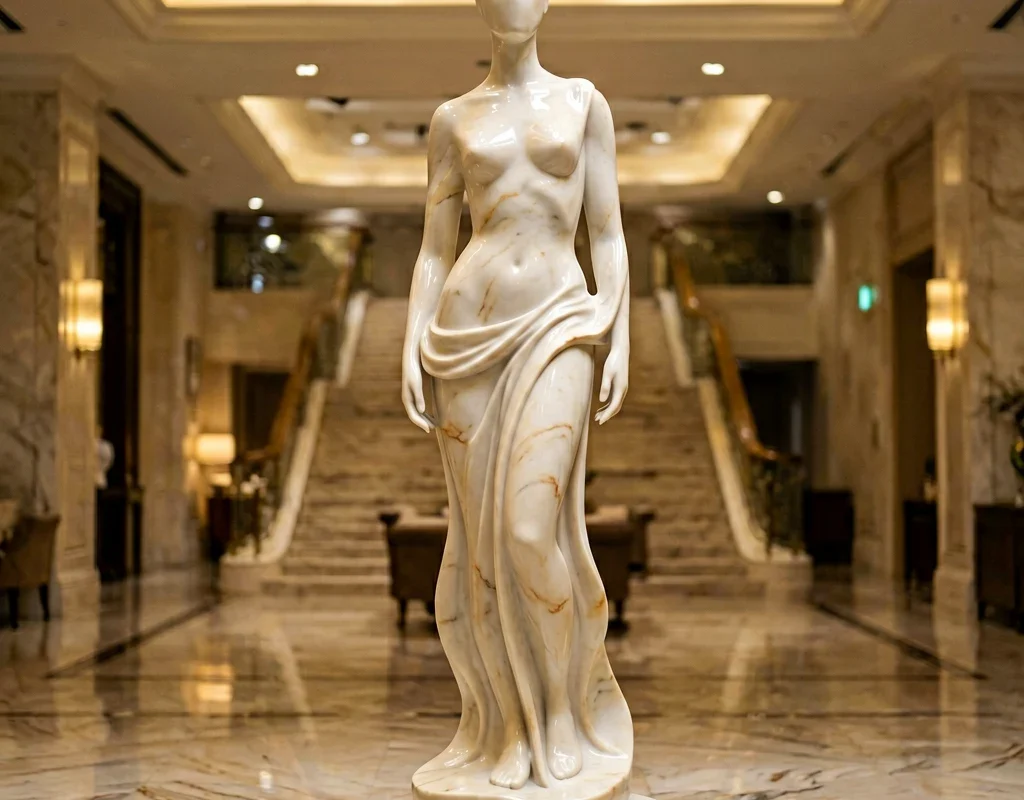 Abstract Human Statue — Hotel Lobby Sculptural Centerpiece - 2