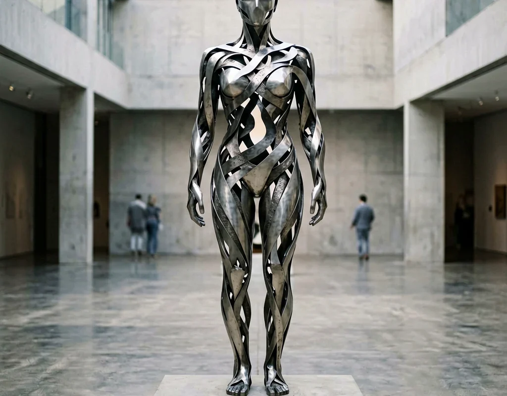 Abstract Human Statue — Museum Public Art Installation - 2