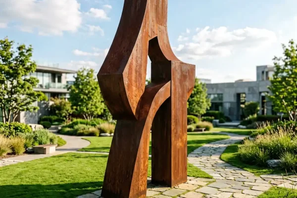 Corten Steel Sculpture: Weathering Steel Art for Outdoor Landscapes