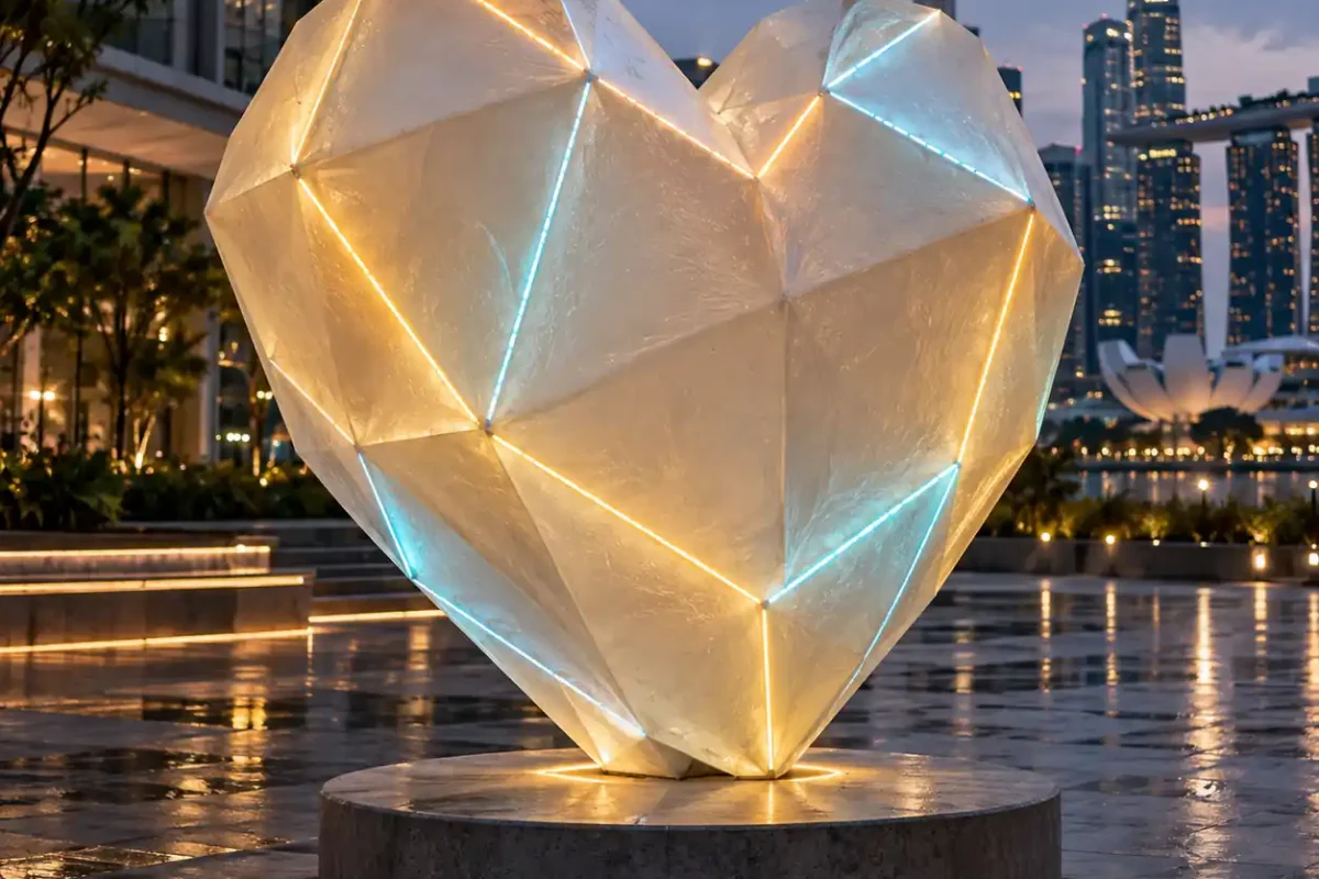 Lumina Heart: Interactive LED Public Art Sculpture - 1
