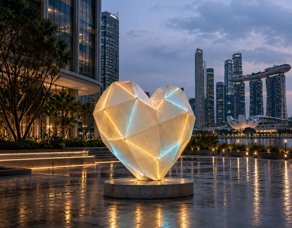 Lumina Heart: Interactive LED Public Art Sculpture - 4