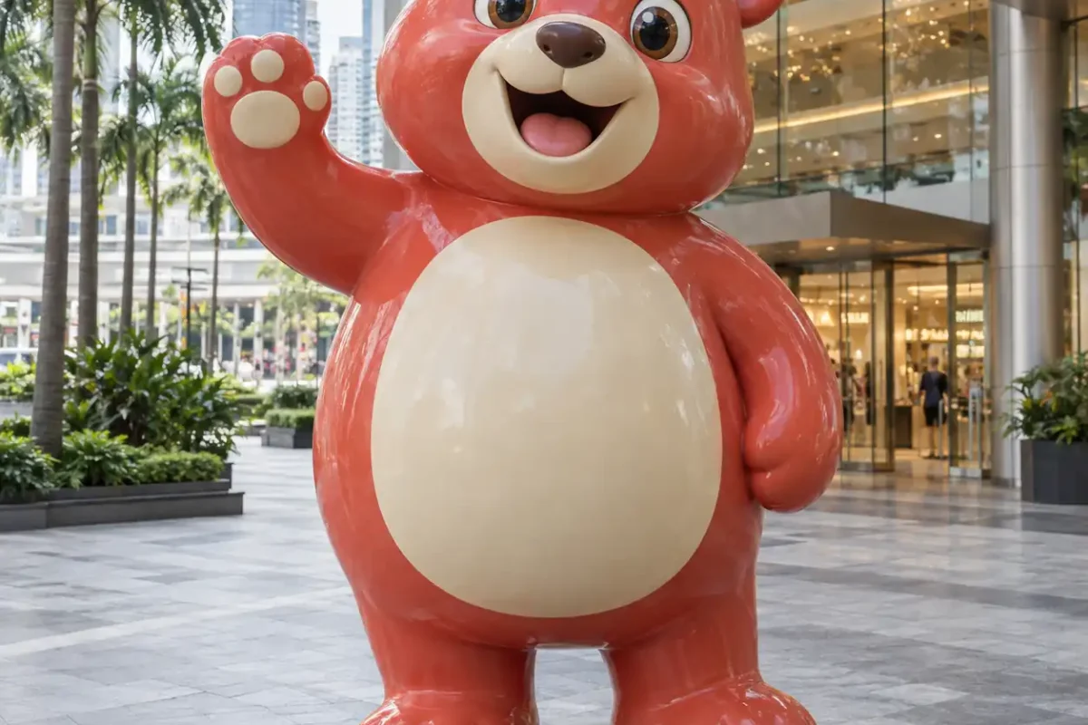 Giant Mall Mascot: 3.5m Outdoor FRP Brand Character - 1