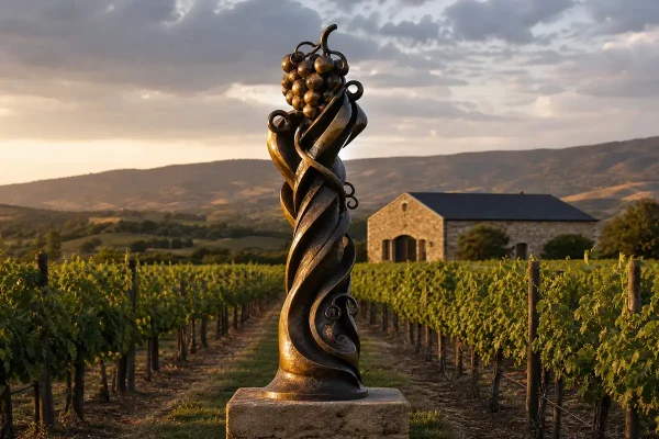“Vintner’s Crown” — Bronze Sculpture for a Winery Estate