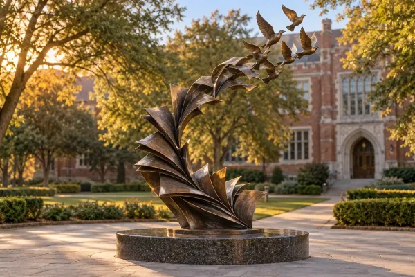 “The Scholar’s Arc” — Bronze Campus Landmark Sculpture for a University Quadrangle
