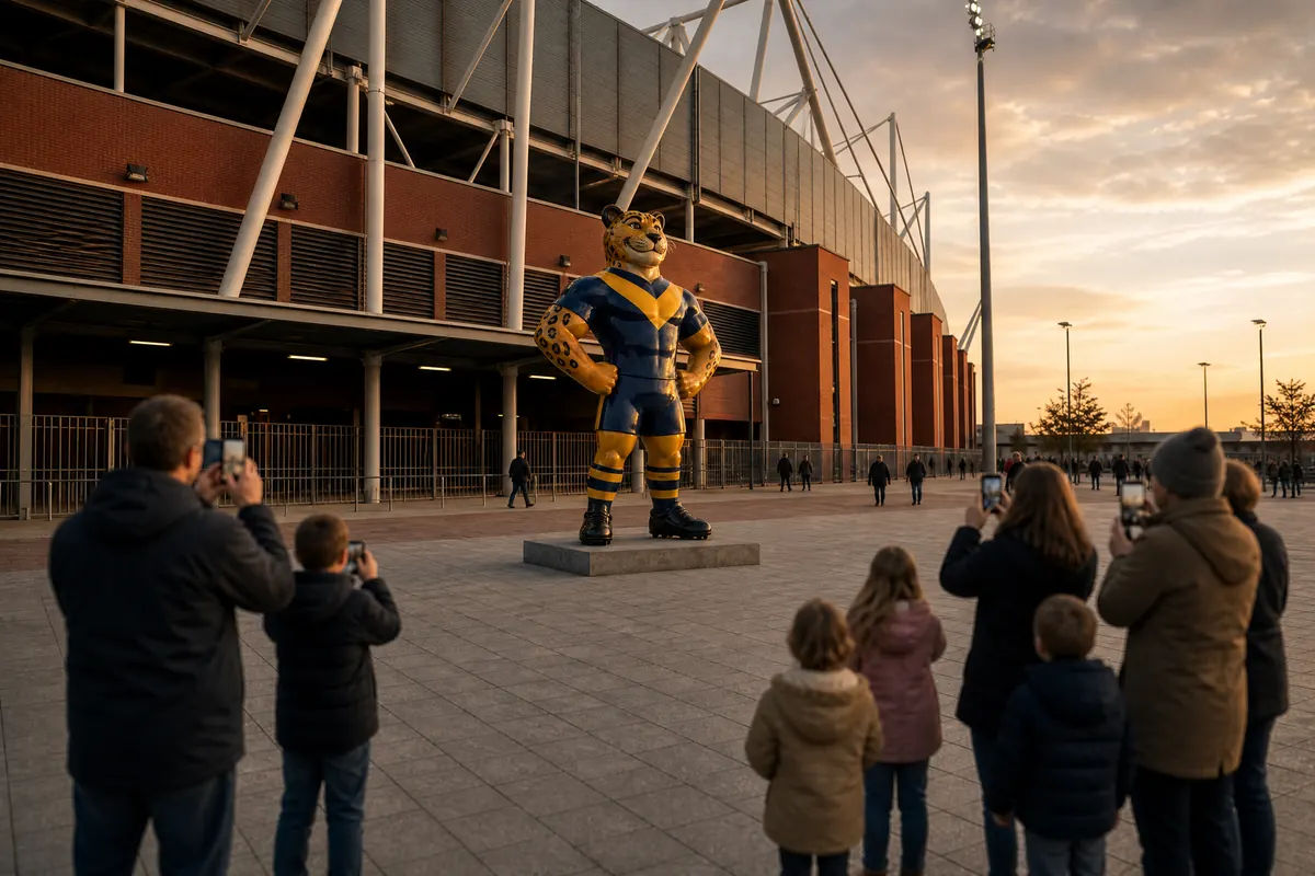 “Home Ground” — Giant FRP Stadium Concourse Mascot Statue - 3