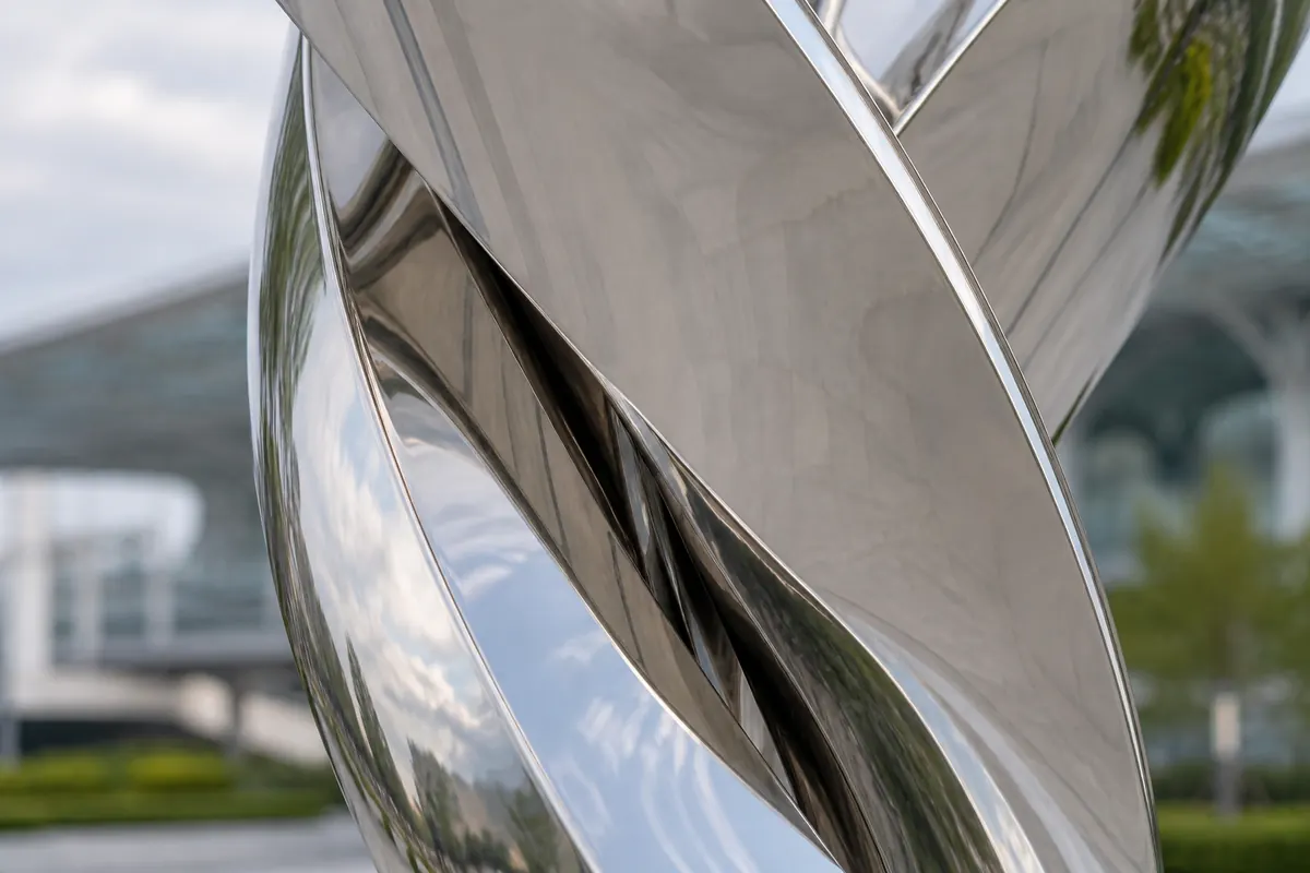 “Velocity Gate” — Stainless Steel Sculpture for a Rail Transit Terminus - 2